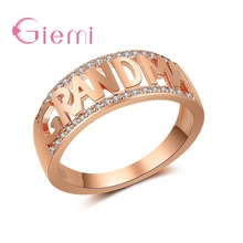 New Rose Gold Classic Hollow Carve Pattern Gifts Ring  Women Jewellery Unique Style Character Grandmother Stamp Anel 2024 - buy cheap