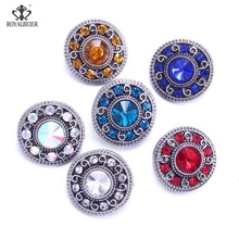 RoyalBeier-botones a presión de Metal de 18mm, abalorios coloridos de diamantes de imitación para pulsera, joyería 2024 - compra barato