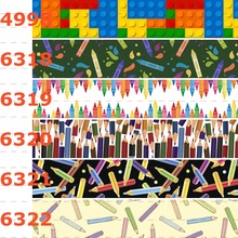 10yards -different sizes -School Stationery pattern ribbon printed Grosgrain ribbon 2024 - buy cheap