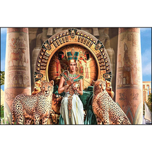 5D Сделай Сам Алмазная Вышивка королева египетская и леопардовая полная квадратная дрель Стразы мозаика алмазная живопись вышивка крестиком Декор 2024 - купить недорого