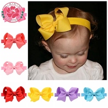 20pcs/lot Girl Bows Headband Elastic Hair bands Ribbon bows Turban Bowknot Head Wrap  Hair Accessories  608 2024 - buy cheap