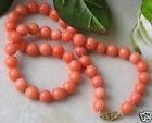 Exquisite genuine 8mm pink coral beads pendant  necklace 18" shipping free 2024 - buy cheap