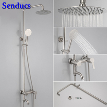 Senducs 304 Stainless Steel Bathroom Shower Set Quality Stainless Stell Bathtub Shower Faucet for Stainless Steel Shower System 2024 - buy cheap
