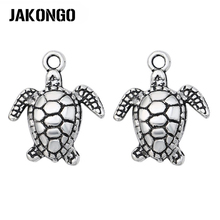 10Pcs Tibetan Silver Plated Turtle Tortoise Charms Pendants for Jewelry Making Bracelet DIY Handmade Craft 18X15mm 2024 - buy cheap