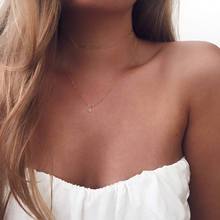 2018 New Delicate Women Necklace Y Lariat Necklace Dainty Gold Color Chain Choker Necklace Kettingen Voor Vrouwen 2024 - buy cheap