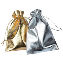 10 pçs/saco sacos de embalagem de tecido 7x9 9x12 10x15cm prata ouro cor cordão casamento jóias presente sacos & bolsas 2024 - compre barato