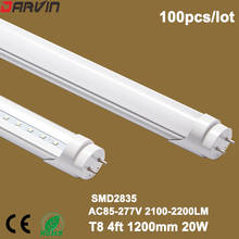 Fluorescent t8 Led 4ft 1200mm 20W Led Tube Lamp 110v Daylight 6500k Nature White 4500k Warm White 3500k Led Light Free Shipping 2024 - buy cheap