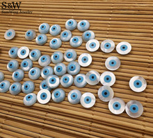 100pcs/lot Free Shipping 10mm Natural Round Eye cabochon bead Mother of Pearl Beads Gift For Friend 2024 - buy cheap