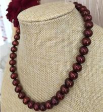 gorgeous 10-11mm south sea chocolate round pearl necklace 18inch 14K Gold Clasp 2024 - buy cheap