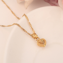 gold Pendant WITH necklace Gold filled  Romantic Love Heart Vintage Jewelry Women girls Valentine's Day Gift  mother gift 2024 - buy cheap