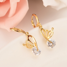 luxury cz gold drop Earrings rhinestone Crystal dangle Earrings for Girls Women Fashion Earrings Bijoux gifts charms daily gift 2024 - buy cheap