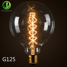 Globular e26/e27 para lâmpada incandescente, lâmpada vintage de 110v/220v 40w para iluminação de edison, lâmpada reta espiral com fio g125, venda por atacado 2024 - compre barato