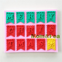 Mom&Pea 0905 Free Shipping Merry Christmas Shaped Silicone Mold Cake Decoration Fondant Cake 3D Mold Food Grade 2024 - buy cheap