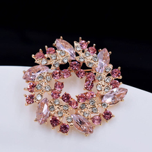 Broche cristal strass cor dourada broche alfinetes joias femininas broches para cachecol joias fashion 2024 - compre barato