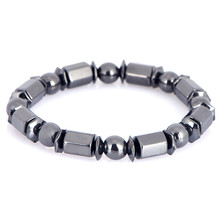 Jewelry Bracelets Bangles Weight Loss Six-Side Black Stone Magnetic Therapy Bracelet Health Care Bracelet Men Women 50mm 2024 - buy cheap