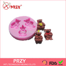 Molde de silicona en forma de oso para fondant, para decorar tartas, fondant, chocolate, venta al por mayor, envío gratis 2024 - compra barato