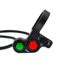 Motorcycle Handlebar Switch Electric Bike Scooter Horn Turn Signals On/Off Button Light Switch 2024 - купить недорого