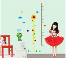 Little Frog Height Wall Sticker For Kids Room Wall Art Mural stickers Decals Wallpaper Children Home Decoration 2024 - buy cheap