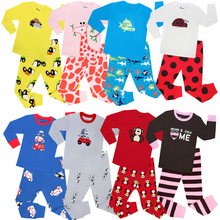Selling Children Full Sleeve Cotton 100 Pajamas Boys Pyjamas Kids Pajamas Sets Children Sleepwear Baby Clothing for 1-7Year 2024 - buy cheap