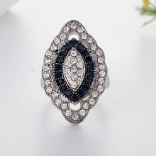 Anillos de compromiso para Mujer, joyería de lujo con diamantes de imitación, Color plateado, E5Q574 2024 - compra barato
