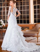 Свадебное платье с длинным рукавом и аппликацией, SD01 2024 - купить недорого