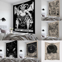 Fresh Style Tapestry Wall Hanging Polyester Tarot Card Pattern Blanket Carpet Throw Yoga Bohemian DecorativeMat for Home Decor 2024 - buy cheap