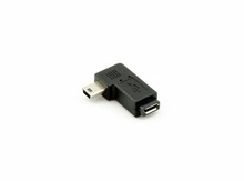 Прямоугольный переходник Mini USB M-Micro USB мама, угловой мини-USB адаптер M/F 2024 - купить недорого
