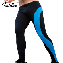 Taddlee-mallas deportivas largas de LICRA para hombre, leggings sexys de cintura baja para correr, pantalones elásticos para correr, entrenamiento Gay 2024 - compra barato