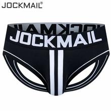 JOCKMAIL Sexy Men Underwear BOTTOMLESS Briefs men thong G-strings tanga Short underpants Gay Male Underwear Open Backless crotch 2024 - buy cheap