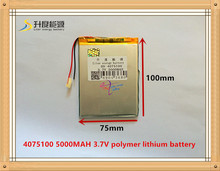 1PCS/Lot 3.7V high capacity polymer lithium battery 4075100 5000mah sun N70 7 inch tablet battery 2024 - buy cheap