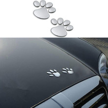 2pcs Car Sticker Cool Design Paw 3D Animal Dog Cat Bear Foot Prints Footprint for Volkswagen VW Jetta MK5 MK6 Polo Scirocco 2024 - buy cheap