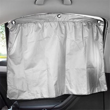 2pcs UV Protection Shield Sun Shade Car Window Cover Sunshade Curtain Double Silver Cloth Thermal Insulation Anti-mosquito 2024 - buy cheap
