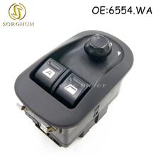 New Electric Power Window Switch Master Button Control Windows Mirror Switch 6554.WA For Peugeot 206 2002-2013 2014 2015 2016 2024 - buy cheap
