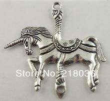 10 piezas antiguas de plata unicornio Pegasus caballo dijes colgantes DIY para hacer joyería hallazgos pulseras accesorios regalos M2159 2024 - compra barato