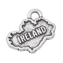 RAINXTAR Fashion Double Side Vintage Alloy Ireland Map Charms 15*16mm 50pcs AAC057 2024 - buy cheap