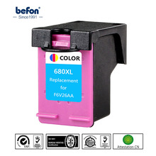 Befon-cartucho de tinta remanufaturado 680xl, cartucho colorido para troca de tinta para hp 680 hp80 e deskjet 2135 2136 2138 3635 3636 3835 2024 - compre barato