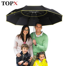 Paraguas para hombre y mujer, sombrilla automática resistente a la lluvia y al viento, 3 pliegues, 10 varillas, ideal para viajes familiares y de negocios, 120CM 2024 - compra barato
