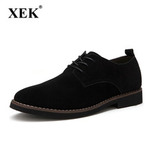 XEK nuevo cuero de ante sintética de los hombres zapatos casuales de los hombres zapatos Oxfords moda Otoño primavera zapatos Oxford zapatos de los hombres tamaño 38-48 ZLL334 2024 - compra barato