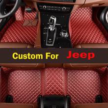 Red Custom Fit Car Floor Mats For Jeep Grand Cherokee Renegade Limited 2500 Rubicon Car Floor Mats Car Styling 2024 - buy cheap