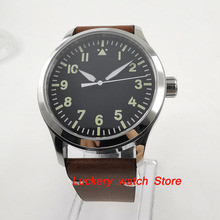 42mm men's watch black sterile dial luminous sapphire glass Automatic watch-CA03 2024 - buy cheap