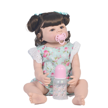 23inch Newborn Dolls Lifelike Reborn Full Body Silicone Vinyl clothes model baby Christmas Gift For Girls Realistic Children Toy 2024 - buy cheap