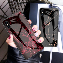 For Apple iphone XS Max XR X Case Luxury Marble Grain Hard Tempered Glass Protective Back Cover Case for iphone 6 6S 7 8 Plus 2024 - buy cheap