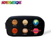 NOISYDESIGNS Pencil Case for girl Universe Space Solar System Print Pencil Bag Large School Stationery Boys Girls Makeup Pouch 2024 - buy cheap