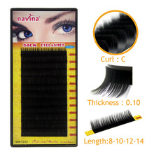 1 Tray Navina Pro 0.15C Curl (8/10/12/14MM) Natural False Eyelashes Extension Makeup Tool Soft Fake Eye Lashes for Eye Beauty 2024 - buy cheap