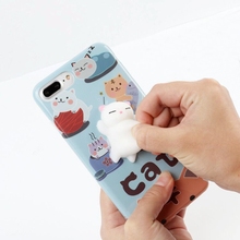 Funda de silicona 3D con dibujos animados de gato para Samsung, carcasa trasera de versión europea 2017, para Galaxy J3, J330, J5 Pro, J530, J7, J730 2024 - compra barato