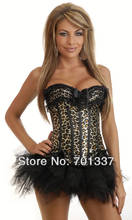 Wholesale Sexy lingerie  corset skirt leopard black S-XL am2186 Free Shipping 2024 - купить недорого