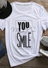 You make me SMILE T-SHIRT funny graphic women fashion tops slogan tees wedding bride squad tribe quote summer cotton goth shirt 2024 - buy cheap
