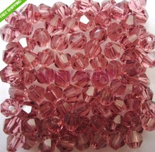 6MM Vintage Rose Bicone Crystal Bead Crystal Pendant, Glass Loose Bead,Hole Through Beads, 500Pcs/Lot Free Shipping 2024 - buy cheap