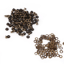 100pcs/lot Metal Eyelets Grommets 4mm for Leather Craft DIY Scrapbooking Shoes Fashion Practical Accessories Bag Grommets Decor 2024 - buy cheap