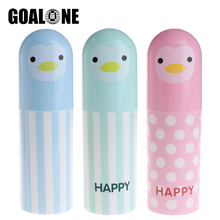 GOALONE Cute Cartoon Penguin Toothbrush Cup Portable Travel Toothbrush Holder Case Toothpaste Holder Box Storage Cup for Hiking 2024 - buy cheap